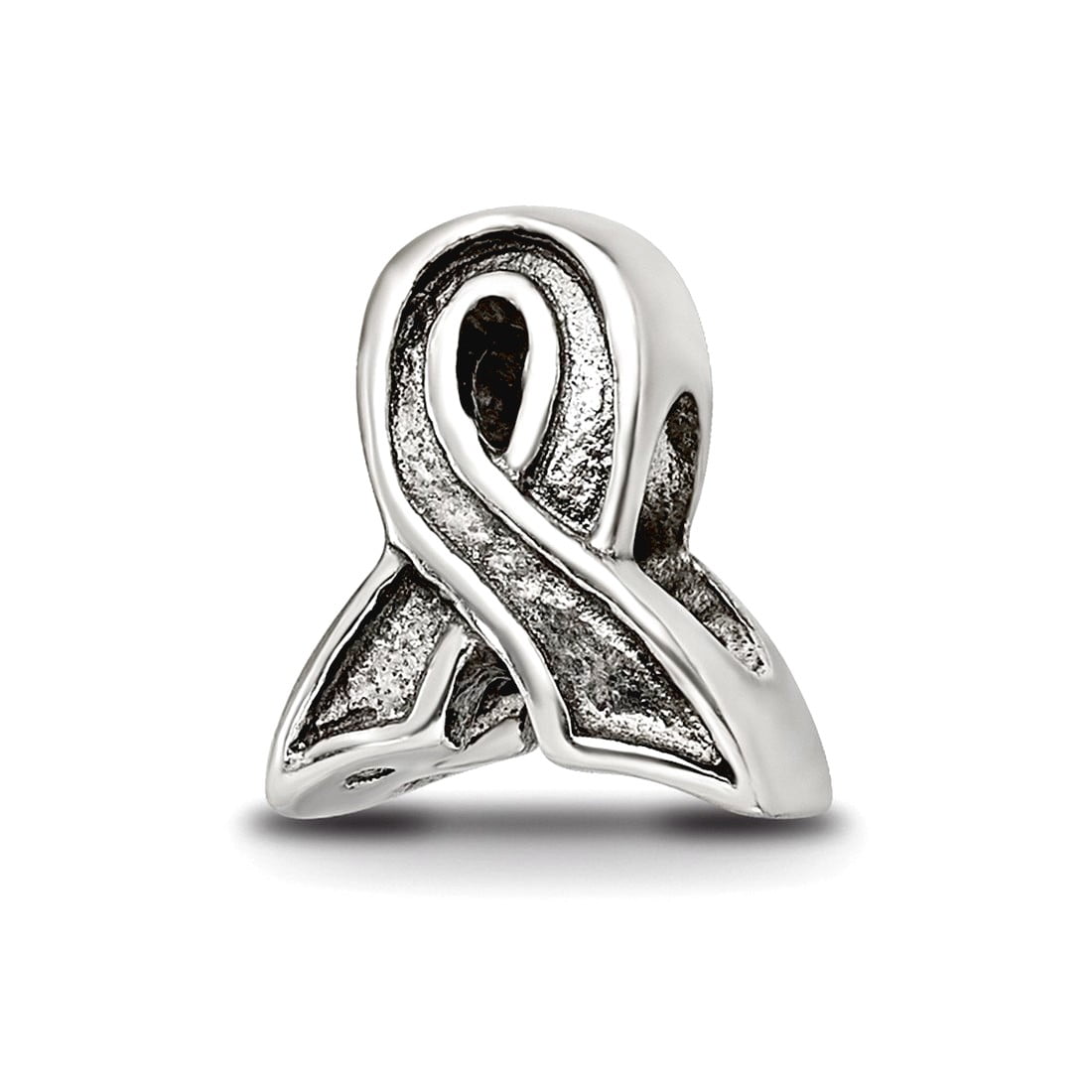 Sterling Silver Reflections Awareness Ribbon Bead