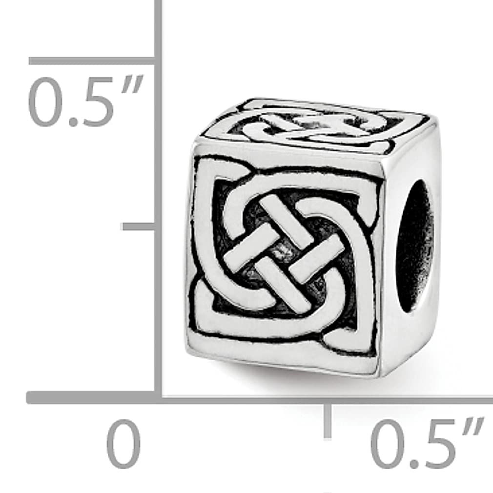 Sterling Silver Reflections Celtic Block Bead