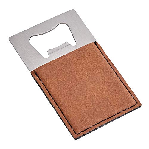 Caramel Leatherette Silver-tone Bottle Opener QGM21744
