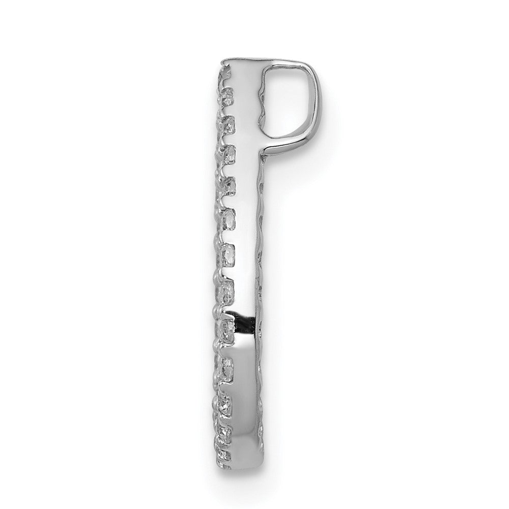 14k White Gold 1/5 carat Lab Grown Diamond VS/SI+ G+ Teardrop Chain Slide Pendant