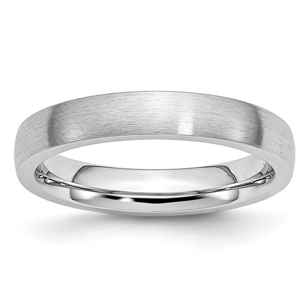 Cobalt Satin 4mm Half Round Band Size - 9