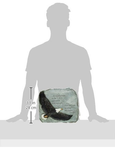 Joseph Studio 60873 Soaring Eagle Garden Stone with Verse They Will Soar on Wings Like Eagles Isaiah 40:31, 11-Inch