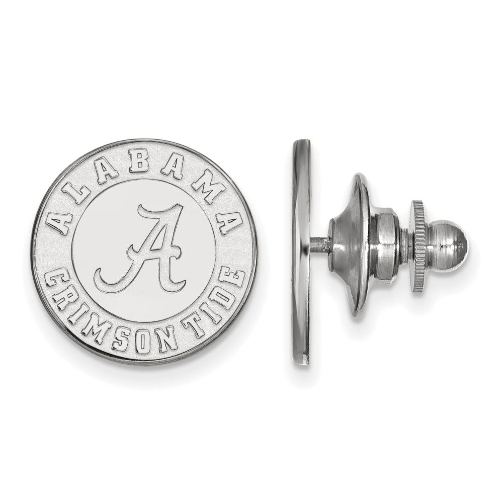Sterling Silver Rhodium-plated LogoArt University of Alabama Lapel Pin