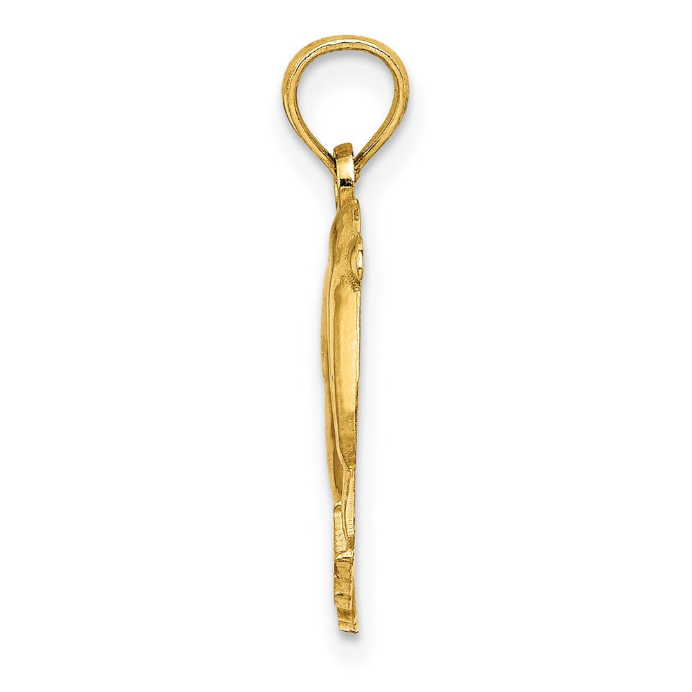14K Polished REHOBOTH w/ Jumping Dolphins Charm