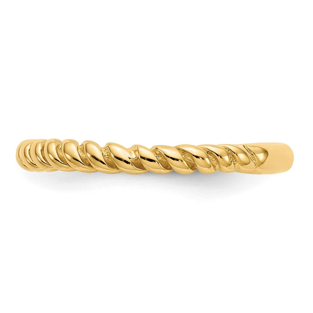 14k Polished Twisted Band Size 6.5