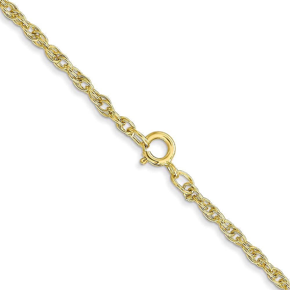 10k 1.55mm Carded Cable Rope Chain