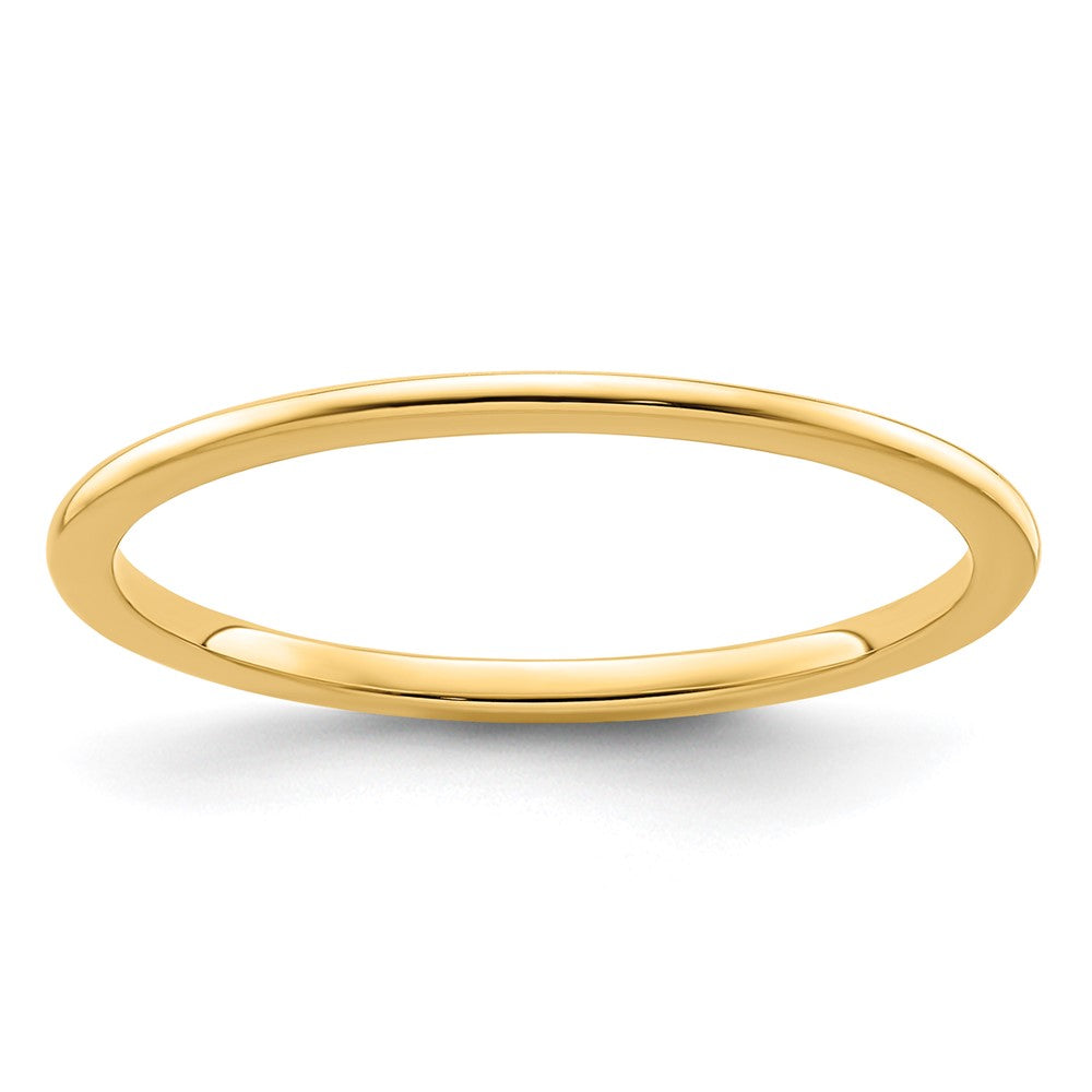 10K Yellow Gold 1.2mm Half Round Polished Stackable Band Size 5.5
