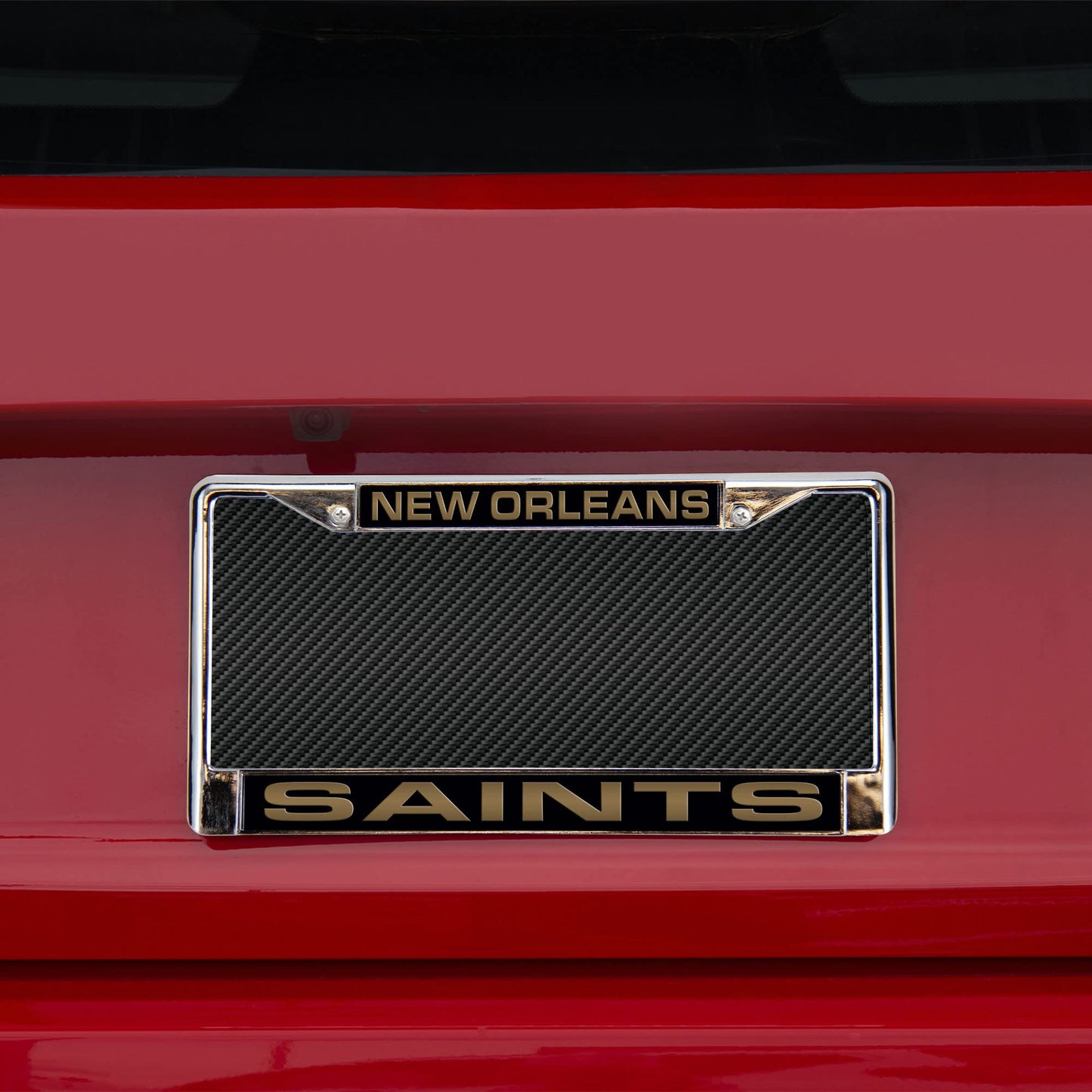 Rico New Orleans Saints Laser Chrome 12 x 6 License Plate Frame