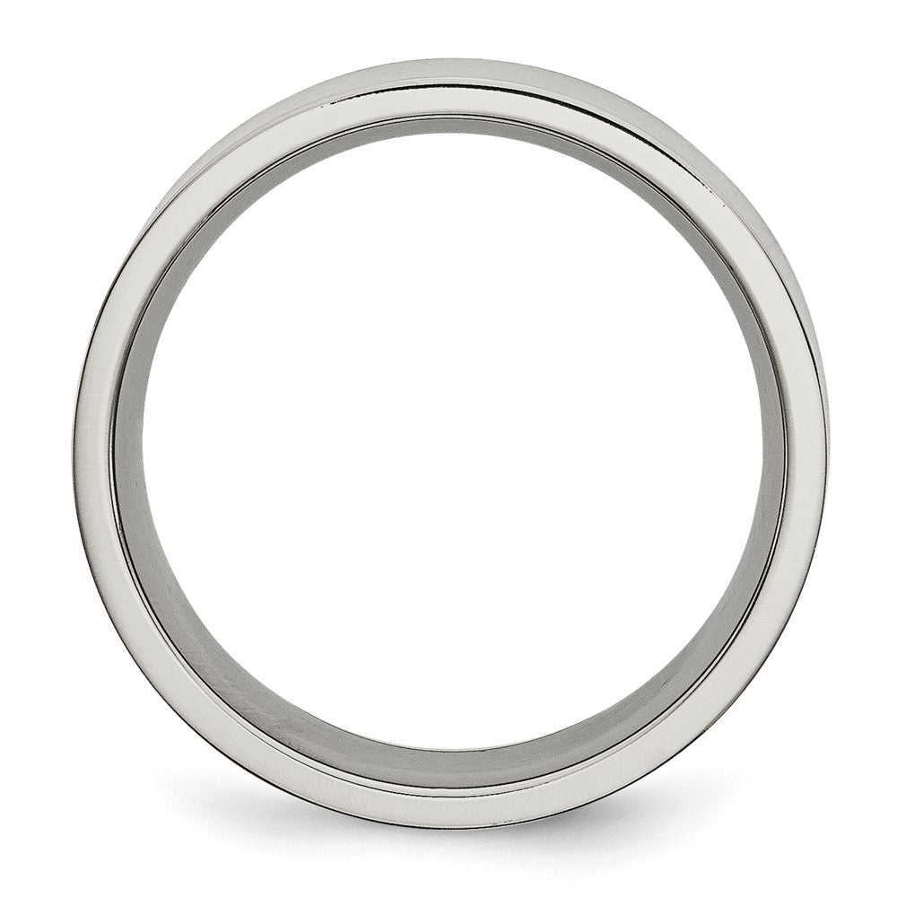 Stainless Steel Brushed 8mm Flat Band Size - 11