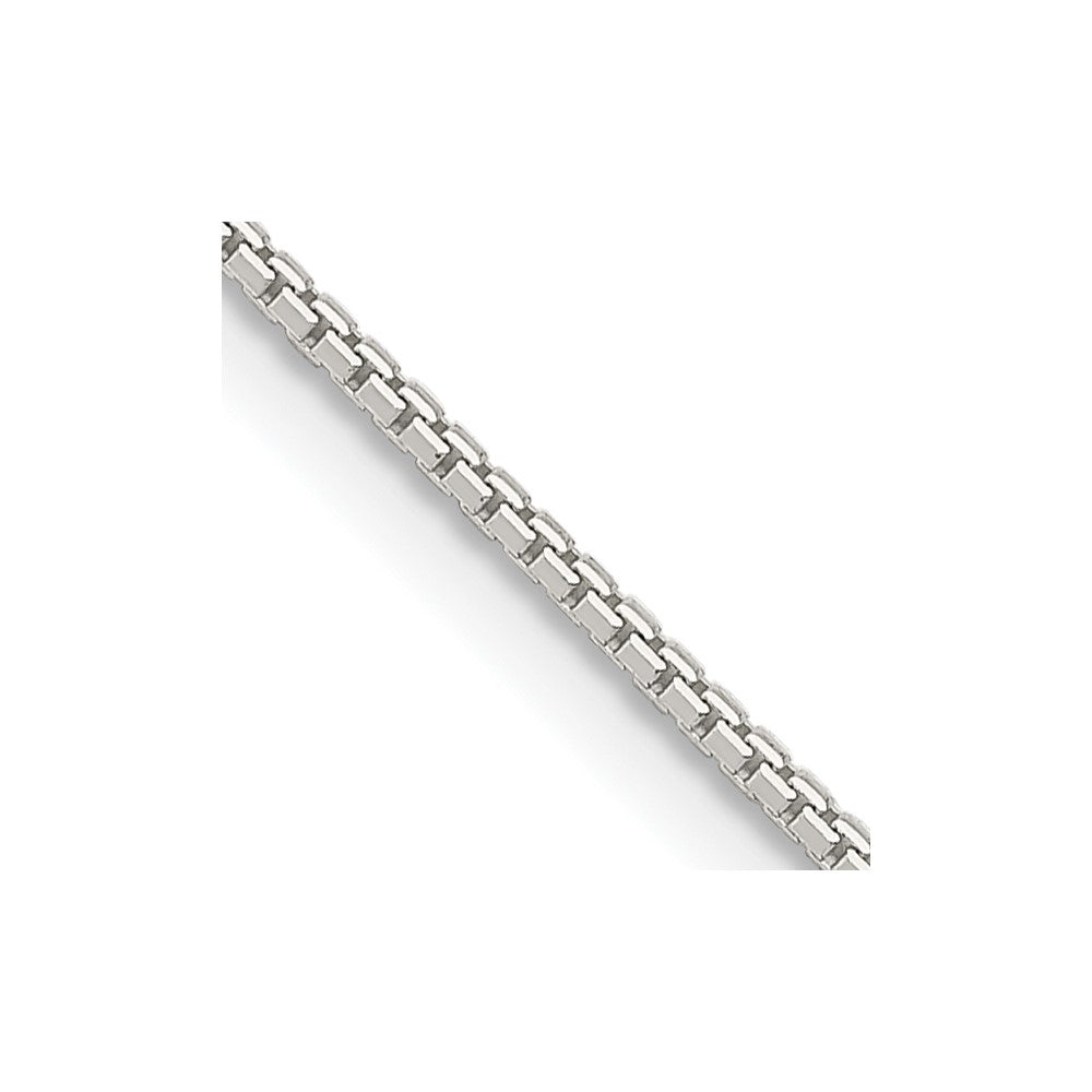 Sterling Silver 1.5mm 8 Sided Diamond-cut Box Chain 22 Inches