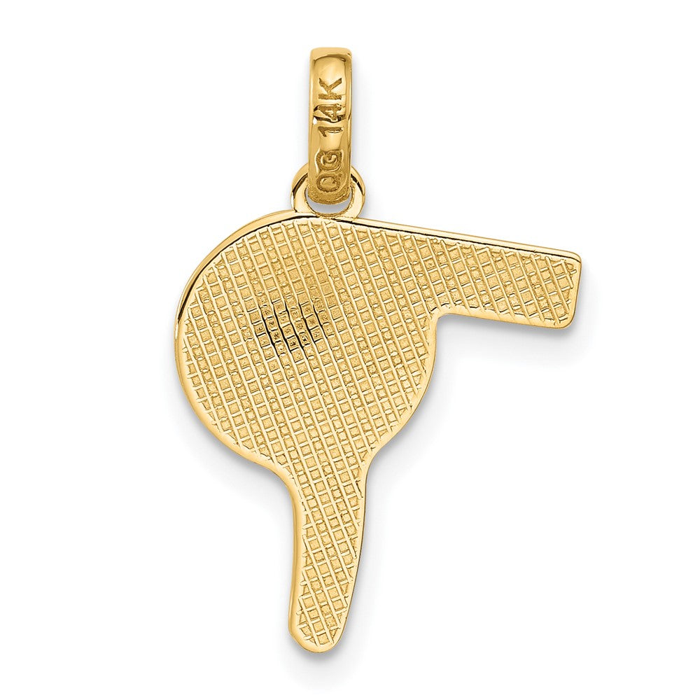 14k Yellow Gold Fancy Hairdryer