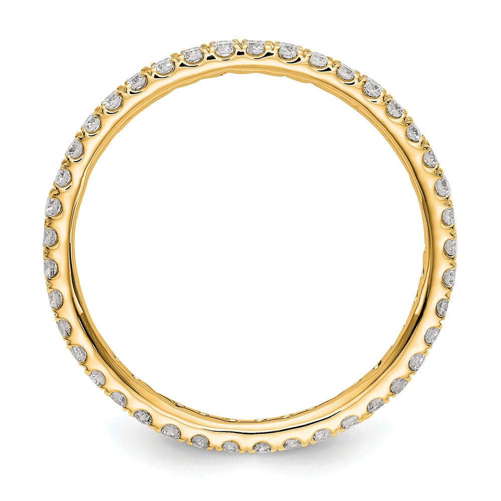 14k 1/2 carat Lab Grown Diamond VS/SI+ G+ Size 4 Shared Prong Eternity Band