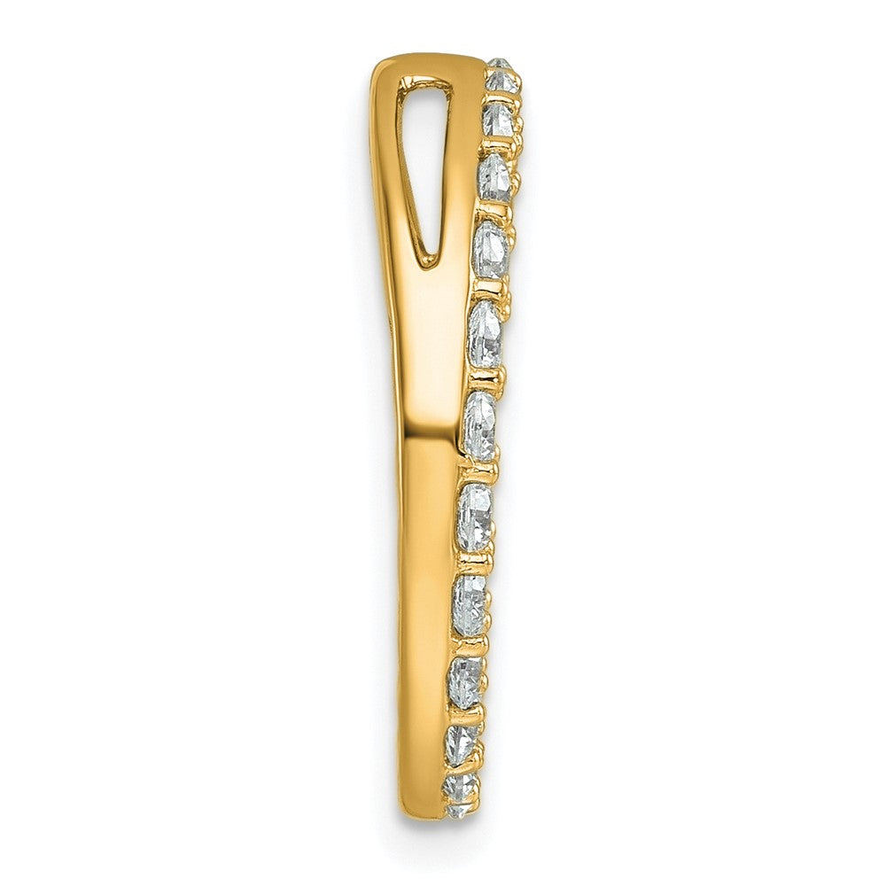 14k 1 1/2 carat Lab Grown Diamond VS+ F+ Complete Circle Chain Slide Pendant