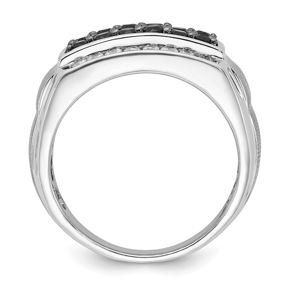 10kw Black Sapphire and Diamond Ring
