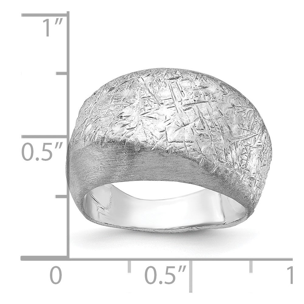 Sterling Silver Fancy Brushed & Textured Ring