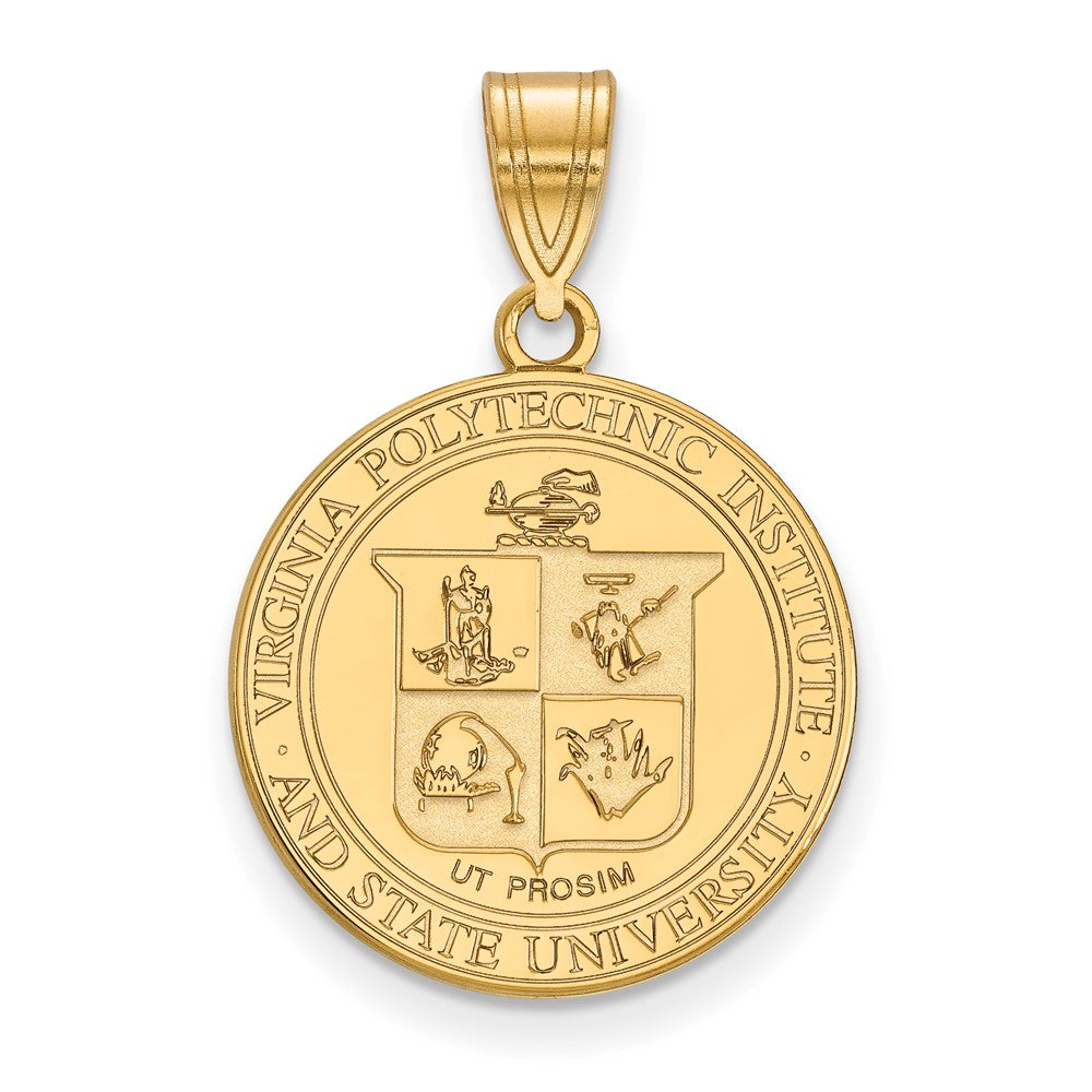 14k Gold LogoArt Virginia Tech Large Crest Pendant