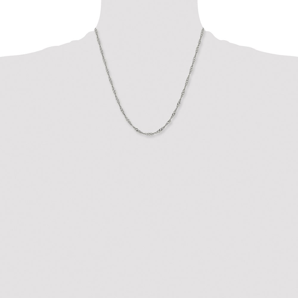 Stainless Steel Polished 3mm 20in Singapore Chain