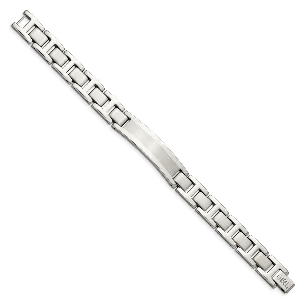 Stainless Steel Brushed and Polished 8.25in ID Bracelet 8.25 inches