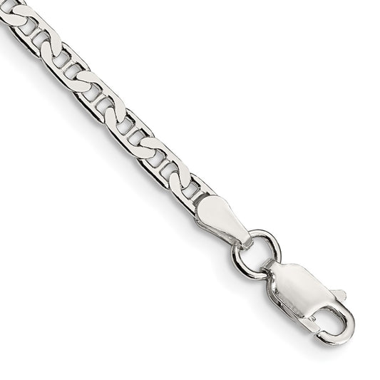 Sterling Silver 3mm Flat Anchor Chain 8 inches
