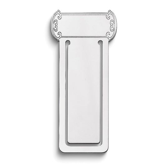 Sterling Silver Rhodium-plated Blank Version Book Mark