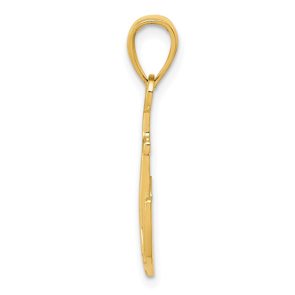 10k Anchor Pendant Yellow Gold