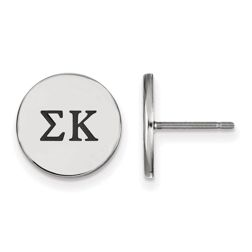 Sterling Silver Official Licensed Greek Sororities Sigma Kappa (??) Enameled Post Earrings