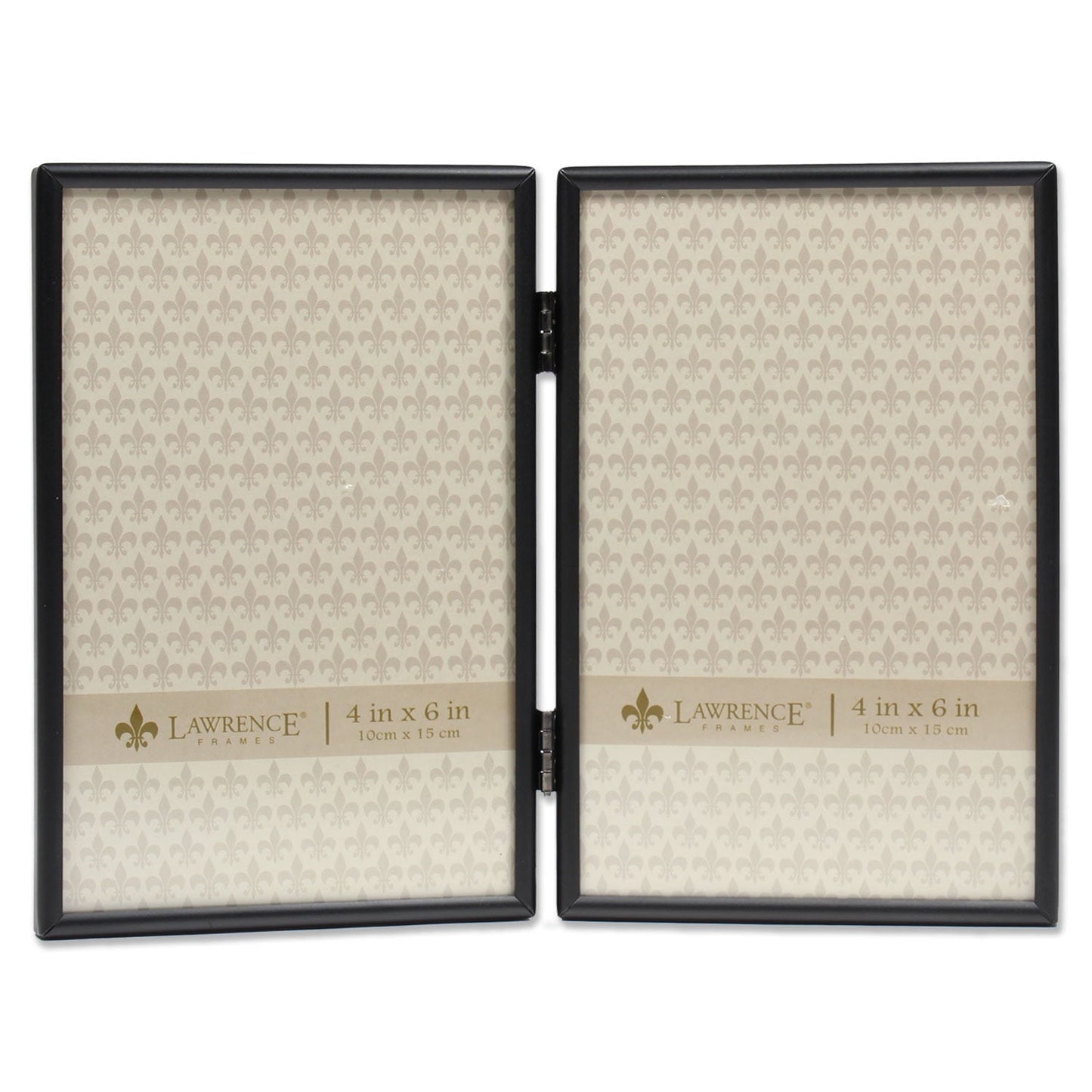 4x6 Hinged Double Simply Black Picture Frame
