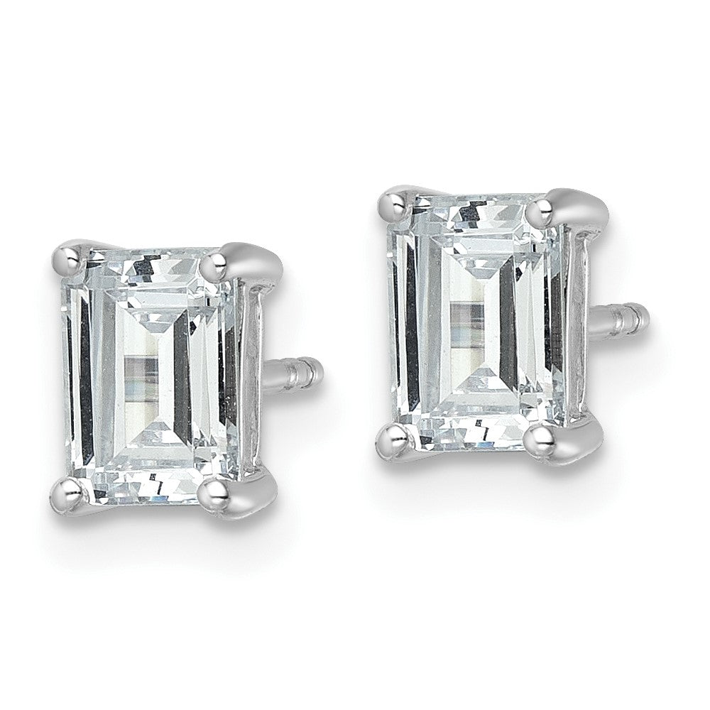 14kw Emerald 7x5mm Post Earring Mountings