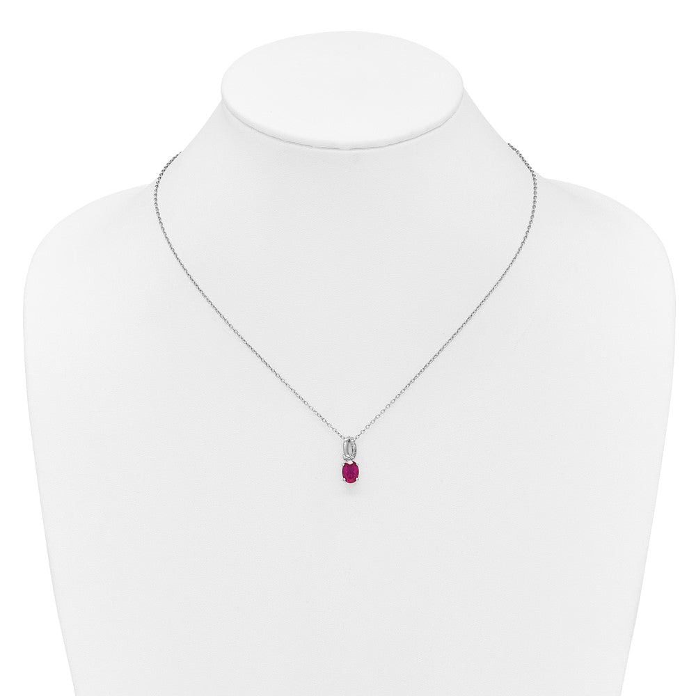 SS Created Ruby & Diamond Pend