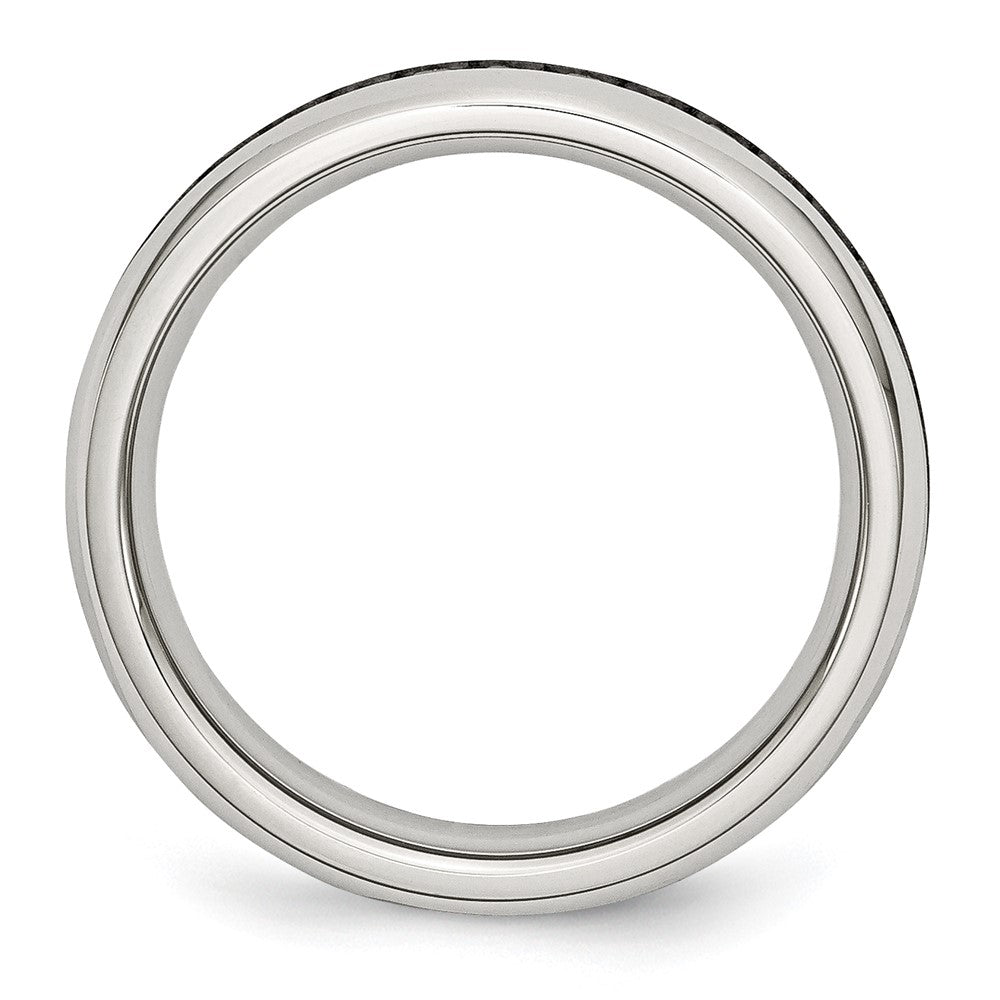Stainless Steel Polished 4mm February Purple CZ Ring Size - 9
