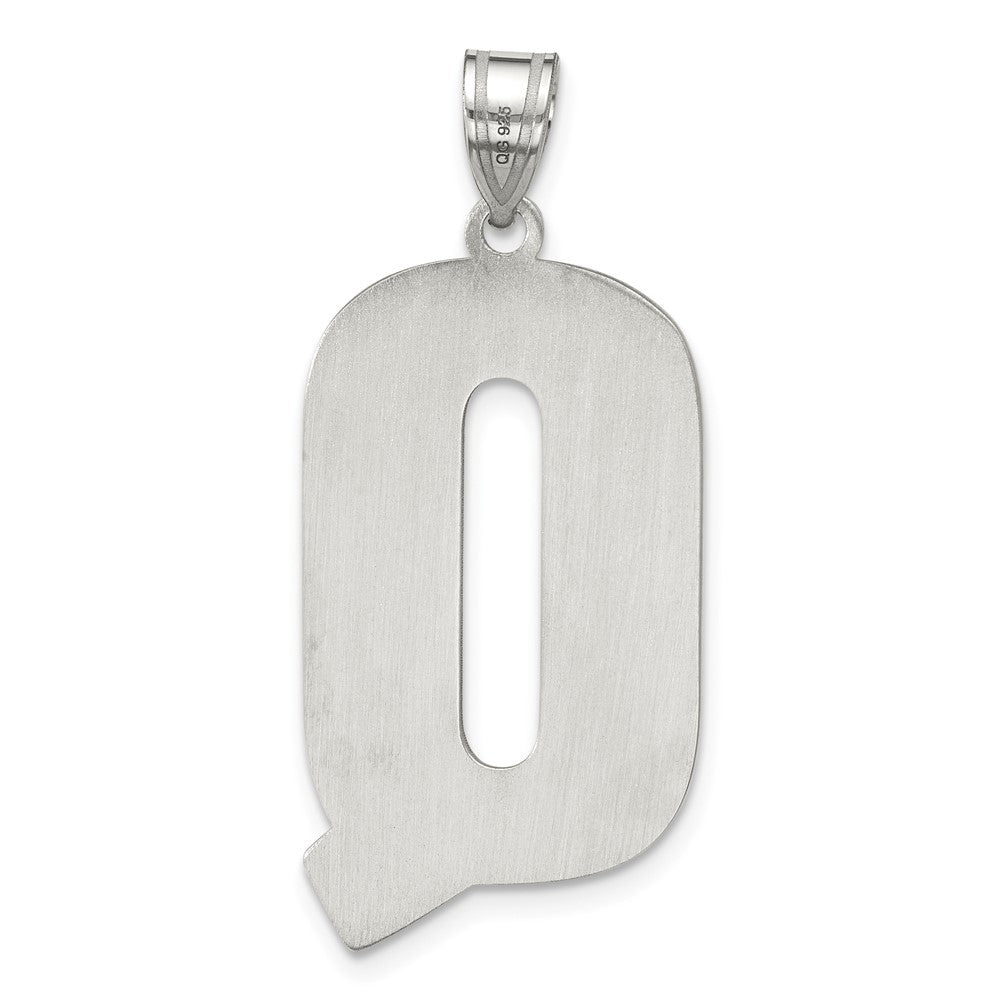 Sterling Silver Letter Q Initial Pendant