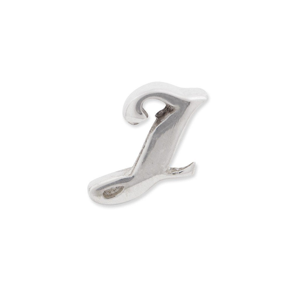 Reflection Beads QRS1430J Sterling Silver Letter J Script Bead