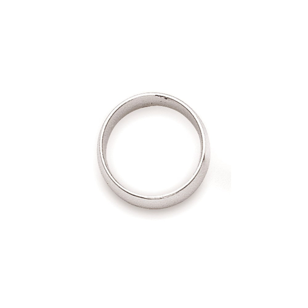 10k White Gold 2mm Half Round Wedding Band Size 9