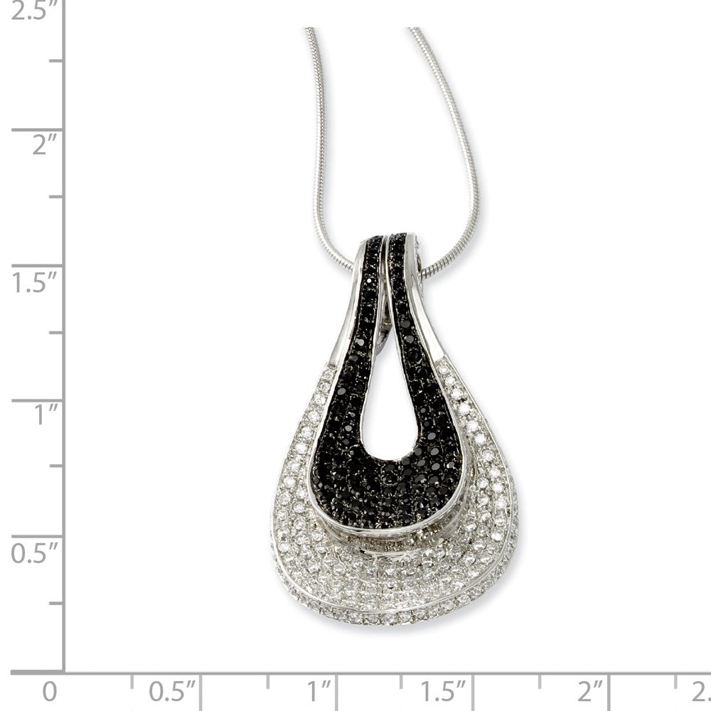 Sterling Silver & CZ Brilliant Embers Necklace