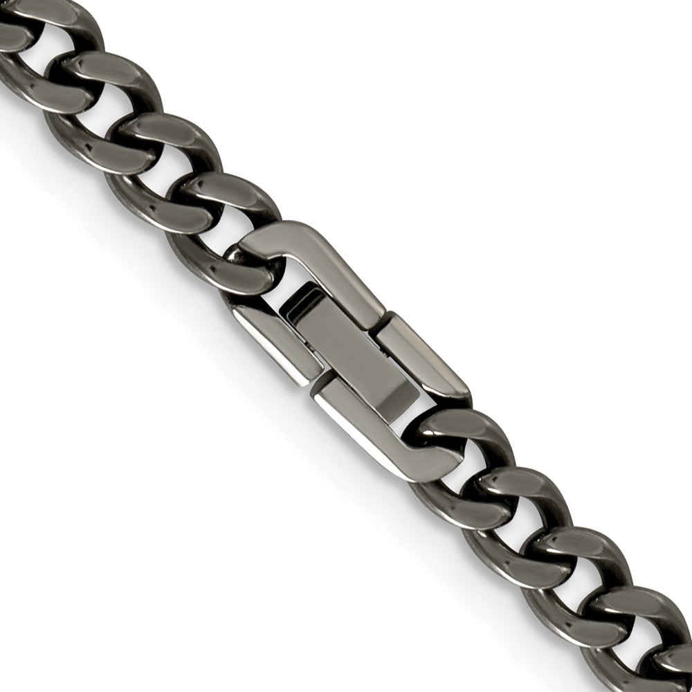 Titanium Polished 7.5mm 24in Curb Chain