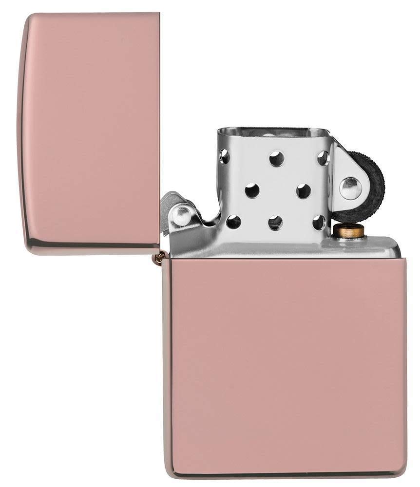 Zippo High Polish Rose Gold Pocket Lighter