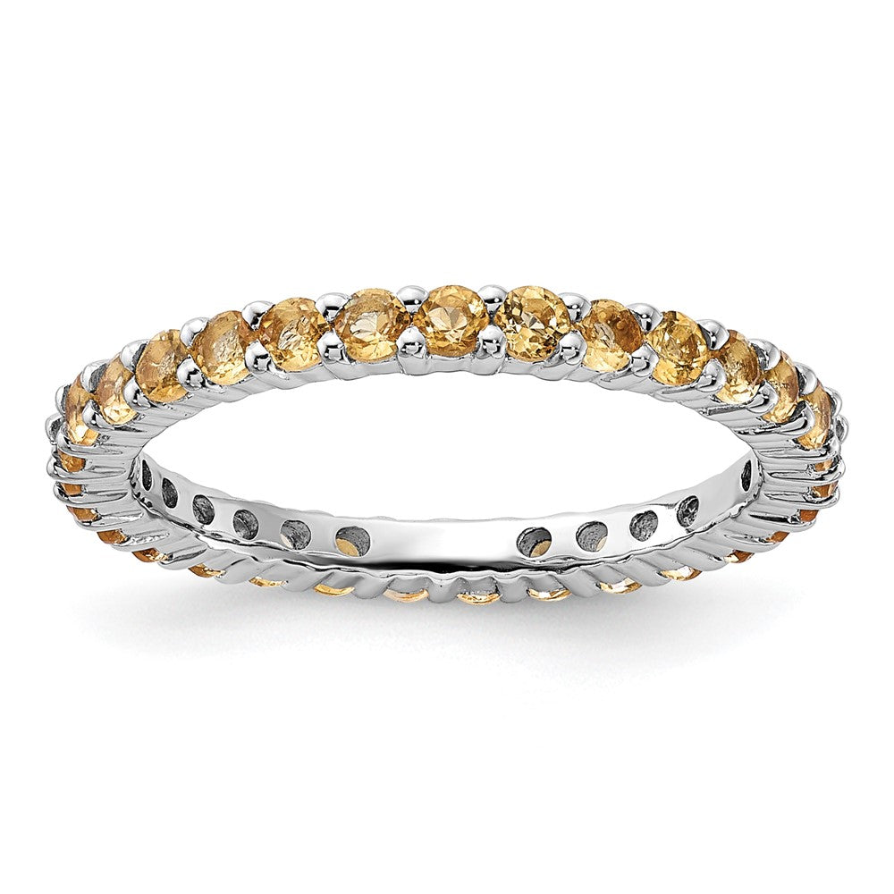 Sterling Silver Stackable Expressions Citrine Ring