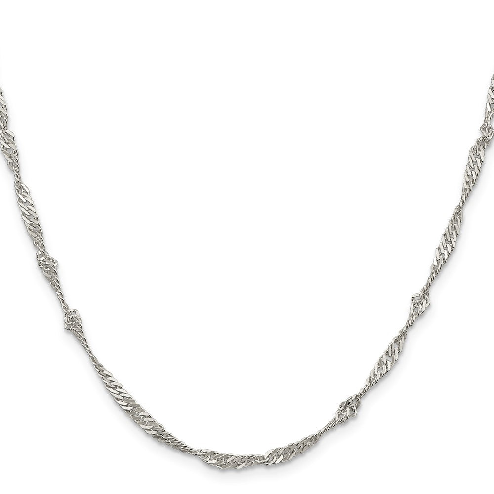 Sterling Silver 3mm Singapore Chain 26 Inches
