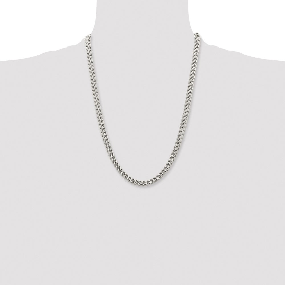 Stainless Steel Polished 6.75mm Franco 24in Chain