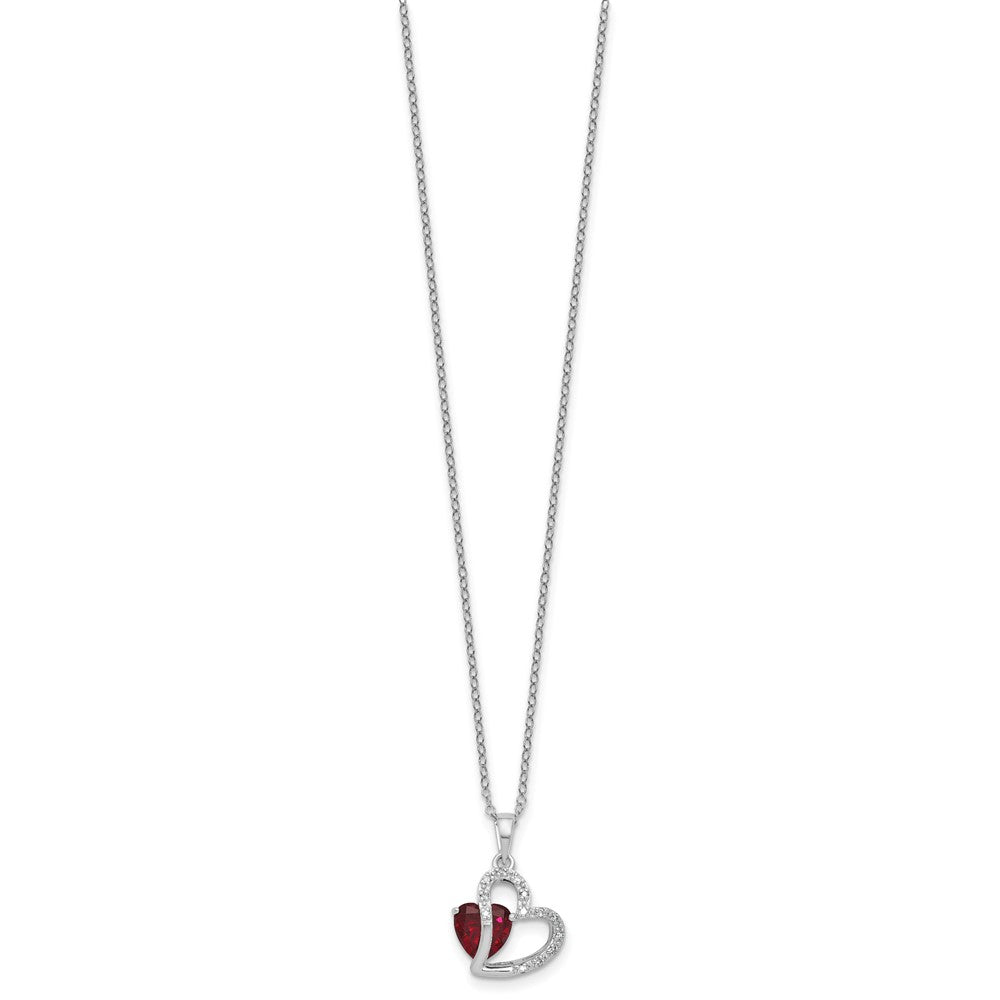 SS Created Ruby & Diamond Pend