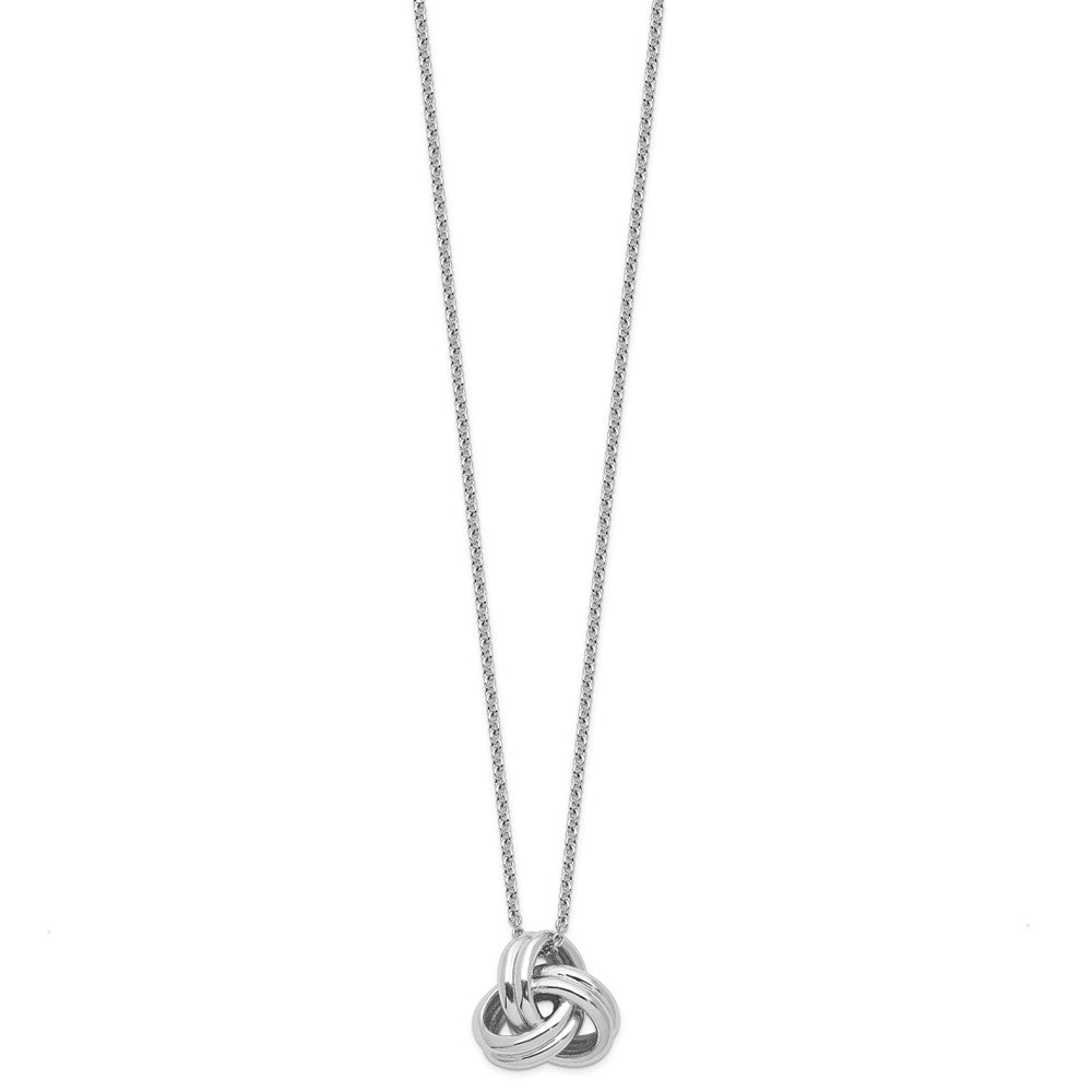 Sterling Silver Grande Luxe Love Knot Pendant Necklace