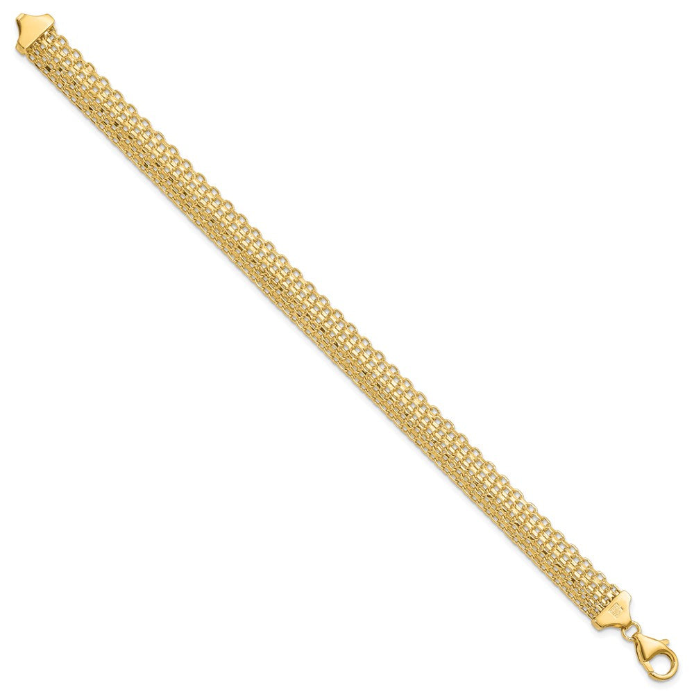 14K Polished Bracelet 7.5  inches