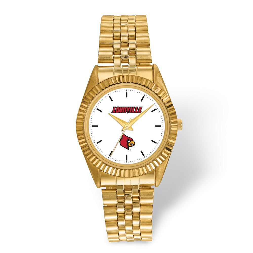 LogoArt University of Louisville Pro Gold-tone Gents Quartz Watch QUL166