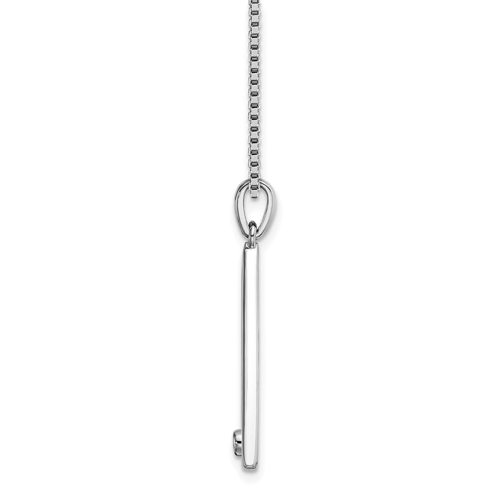 White Ice Sterling Silver Rhodium-plated 18 Inch Diamond Open Triangle Necklace with 2 Inch Extender 18 Inches