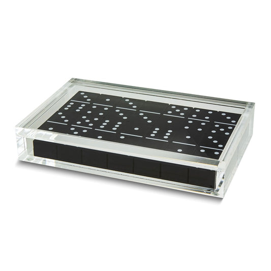 Lucite Black Domino Set