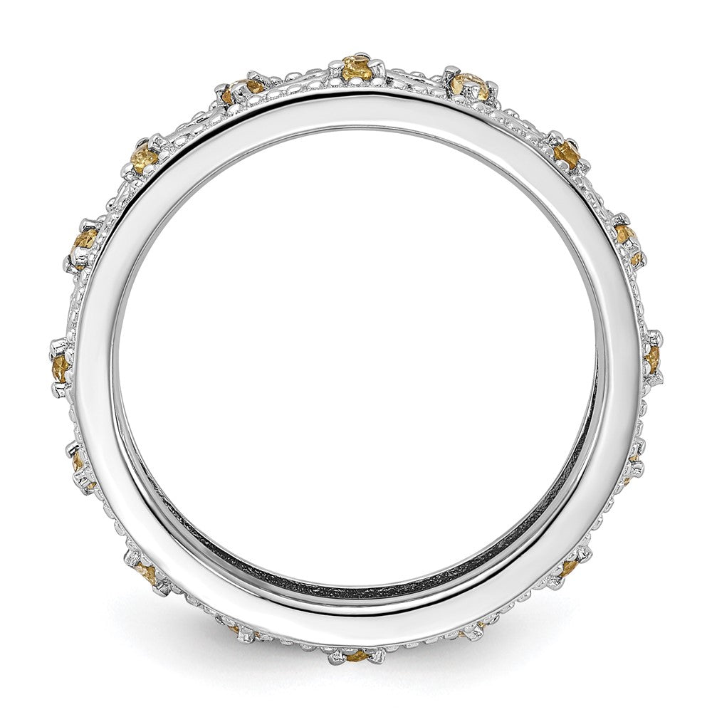 Sterling Silver Stackable Expressions Citrine Ring