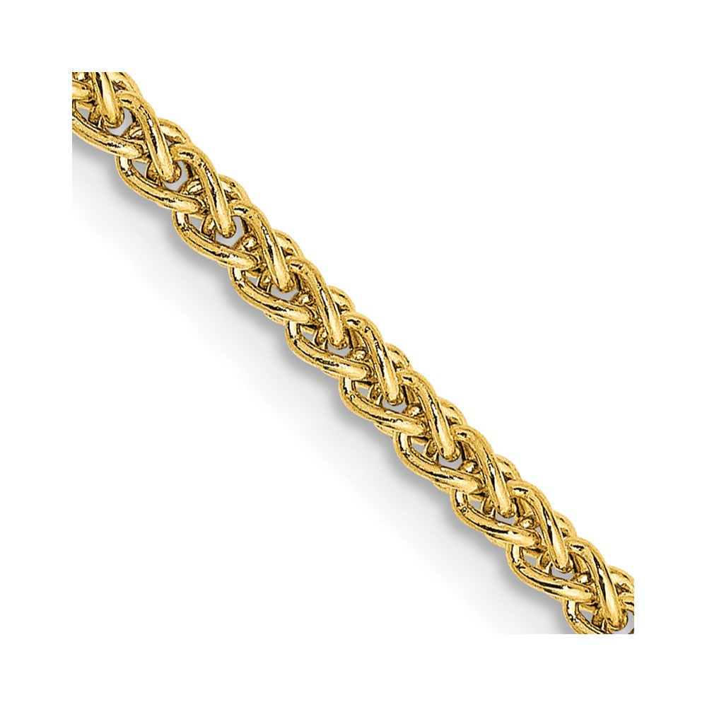 14K 24 inch 2mm Semi-Solid Wheat with Lobster Clasp Chain