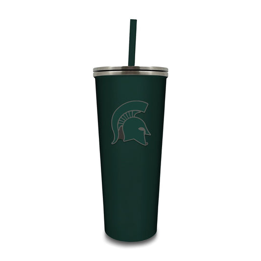 Michigan State University Stainless Steel 24 ounce Skinny Tumbler with Straw