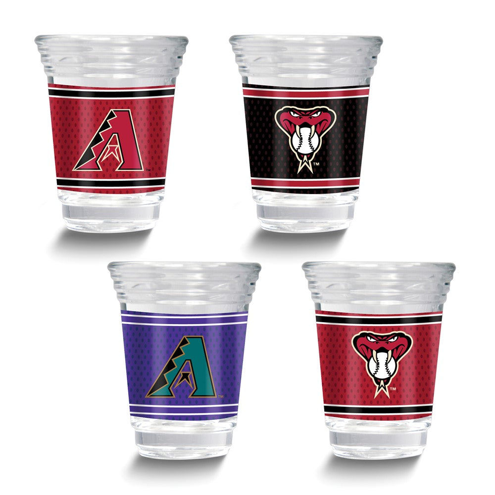 MLB Arizona Diamondbacks 4-piece 2 oz. Shot Glass Set