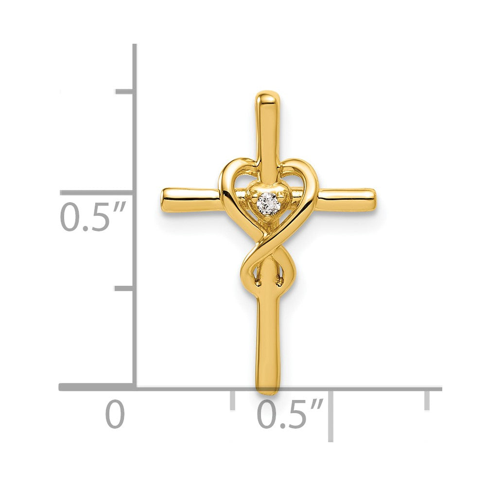 10ky Diamond Cross Pendant